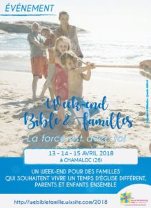 Week-End Bible et Famille en Avril 2018