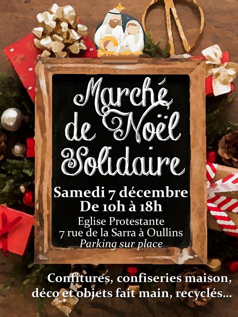 Notre marché de Noël solidaire, le samedi 7 Décembre