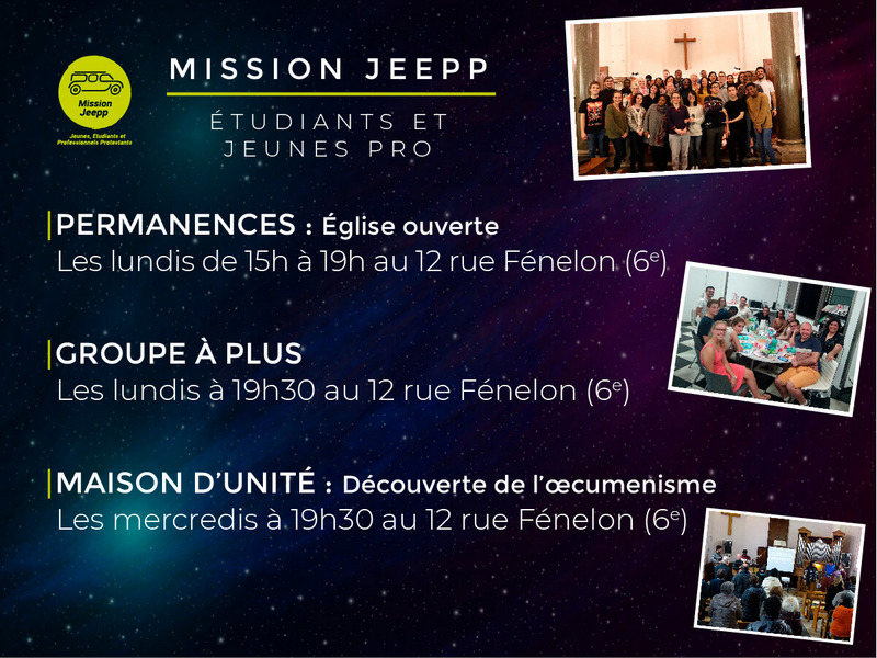 Annonces de la mission Jeepp