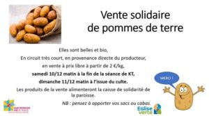Vente solidaire de pommes de terre