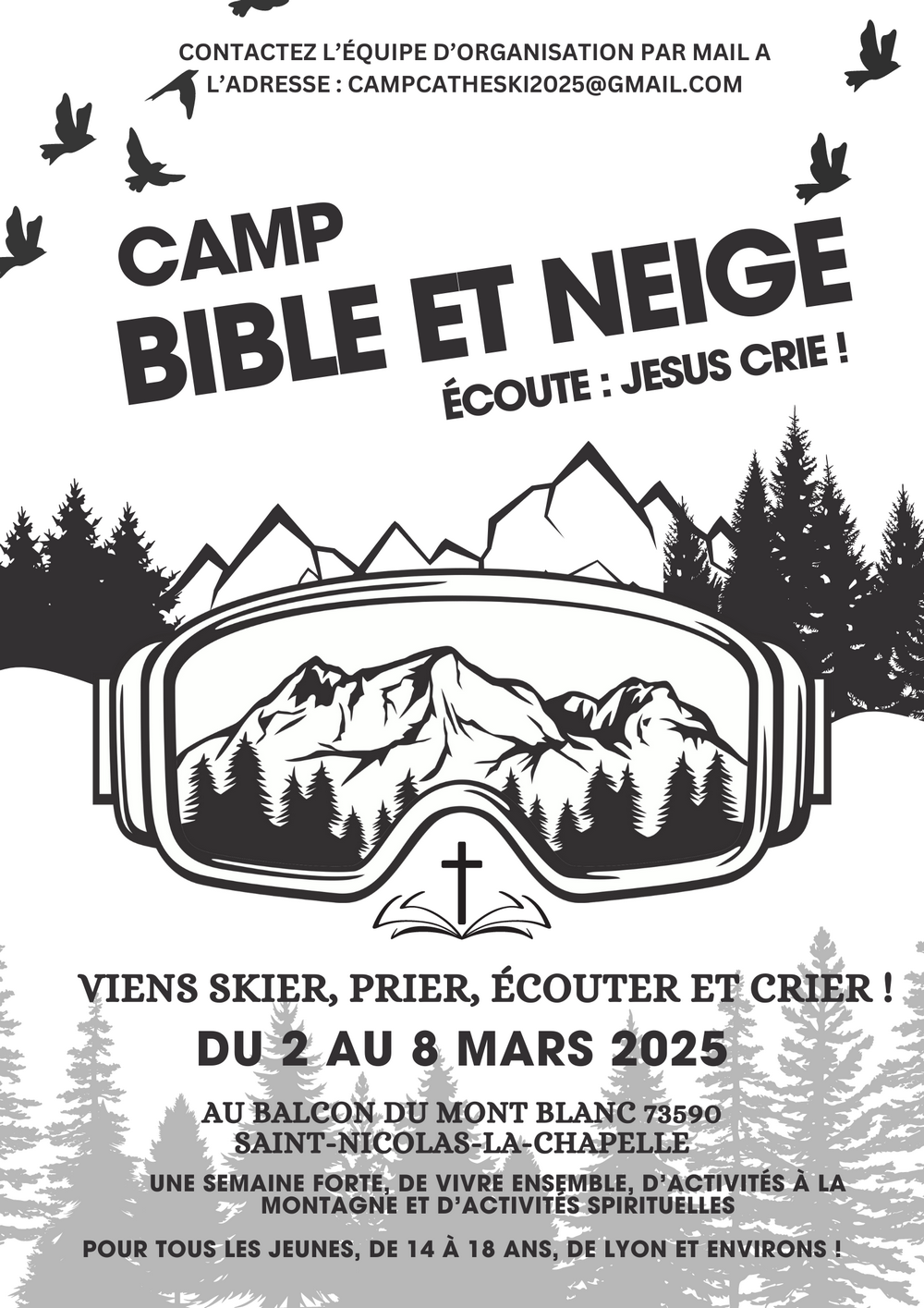 Un camp Bible et Neige, du 2 au 8 Mars 2025,