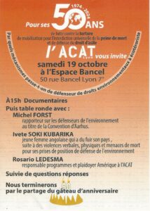 Les 50 ans de L’ACAT à Lyon